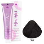 Крем-краска для волос Miss Adri Elite Edition, оттенок 3.0 Темный коричневый ADRICOCO 100 мл