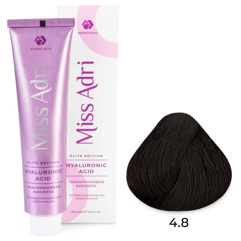 adr7673164-800x800-1.jpg Крем-краска для волос Miss Adri Elite Edition, оттенок 4.8 Коричневый какао ADRICOCO 100 мл