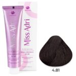 Крем-краска для волос Miss Adri Elite Edition, оттенок 4.81 Коричневый какао пепельный ADRICOCO 100 мл