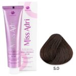 Крем-краска для волос Miss Adri Elite Edition, оттенок 5.0 Светлый коричневый ADRICOCO 100 мл