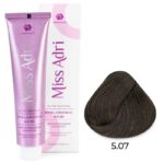 Крем-краска для волос Miss Adri Elite Edition, оттенок 5.07 Светлый коричневый холодный ADRICOCO 100 мл