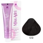 Крем-краска для волос Miss Adri Elite Edition, оттенок 5.12 Светлый коричневый пепельный перламутровый ADRICOCO 100 мл