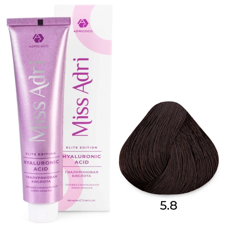 adr7673225-800x800-1.jpg Крем-краска для волос Miss Adri Elite Edition, оттенок 5.8 Светлый коричневый шоколад ADRICOCO 100 мл