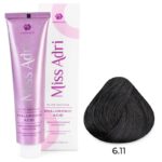 Крем-краска для волос Miss Adri Elite Edition, оттенок 6.11 Темный блонд интенсивный пепельный ADRICOCO 100 мл