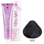 Крем-краска для волос Miss Adri Elite Edition, оттенок 6.12 Темный блонд пепельный перламутровый ADRICOCO 100 мл