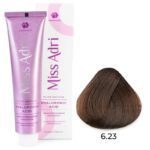 Крем-краска для волос Miss Adri Elite Edition, оттенок 6.23 Темный блонд перламутровый золотистый ADRICOCO 100 мл