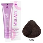 Крем-краска для волос Miss Adri Elite Edition, оттенок 6.82 Темный блонд коричневый фиолетовый ADRICOCO 100 мл