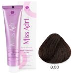 Крем-краска для волос Miss Adri Elite Edition, оттенок 8.00 Светлый блонд интенсивный ADRICOCO 100 мл