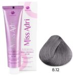 Крем-краска для волос Miss Adri Elite Edition, оттенок 8.12 Светлый блонд пепельный перламутровый ADRICOCO 100 мл