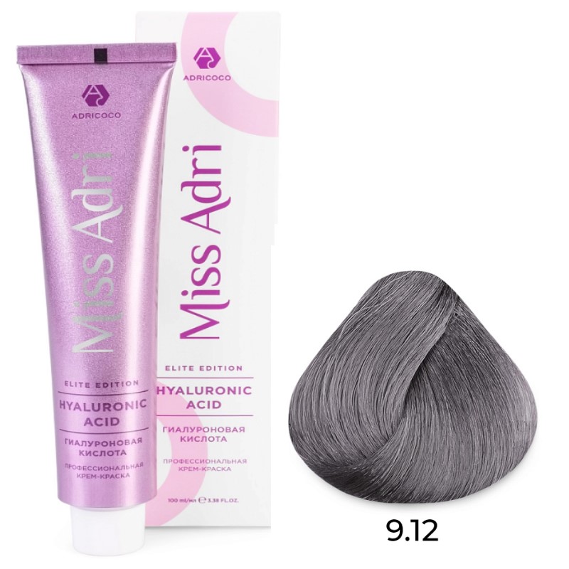 adr7673584-800x800-1.jpg Крем-краска для волос Miss Adri Elite Edition, оттенок 9.12 Очень светлый блонд пепельный перламутровый ADRICOCO 100 мл