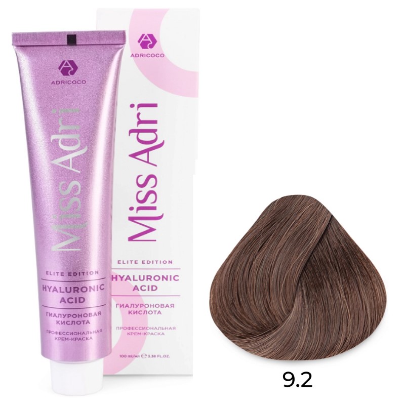 adr7673591-800x800-1.jpg Крем-краска для волос Miss Adri Elite Edition, оттенок 9.2 Очень светлый блонд фиолетовый ADRICOCO 100 мл
