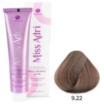 Крем-краска для волос Miss Adri Elite Edition, оттенок 9.22 Очень светлый блонд интенсивный фиолетовый ADRICOCO 100 мл