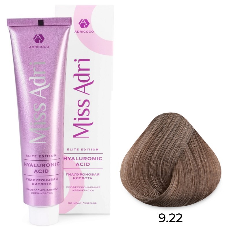 adr7673614-800x800-1.jpg Крем-краска для волос Miss Adri Elite Edition, оттенок 9.22 Очень светлый блонд интенсивный фиолетовый ADRICOCO 100 мл