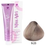 Крем-краска для волос Miss Adri Elite Edition, оттенок 9.23 Очень светлый блонд перламутровый золотистый ADRICOCO 100 мл