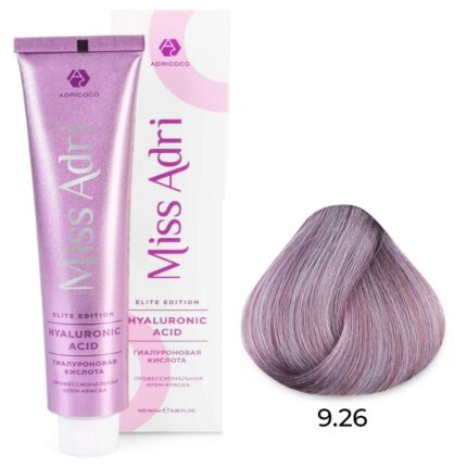 Крем-краска для волос Miss Adri Elite Edition, оттенок 9.26 Очень светлый блонд розовый ADRICOCO 100 мл