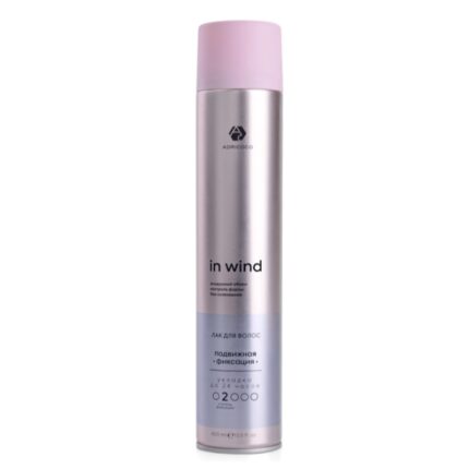 Профессиональный лак для волос In Wind «Подвижная фиксация» ADRICOCO 400 мл