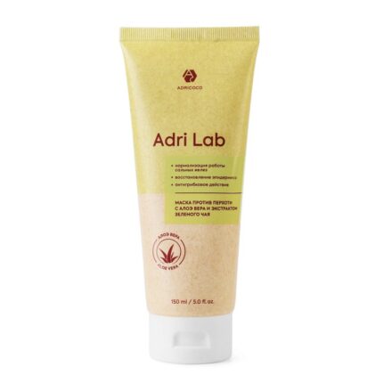 Маска для волос Adri Lab против перхоти с алоэ вера и зеленым чаем ADRICOCO 150 мл