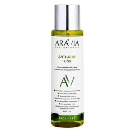 Успокаивающий тоник для жирной и проблемной кожи Anti-Acne Tonic, 250 мл ARAVIA
