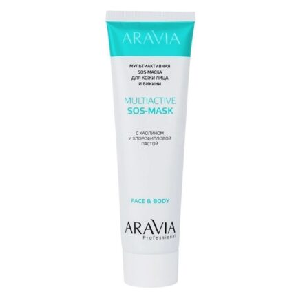 arav1068, ARAVIA Мультиактивная SOS-маска для кожи лица и бикини с каолином и хлорофилловой пастой Multiactive SOS-Mask, 100 мл