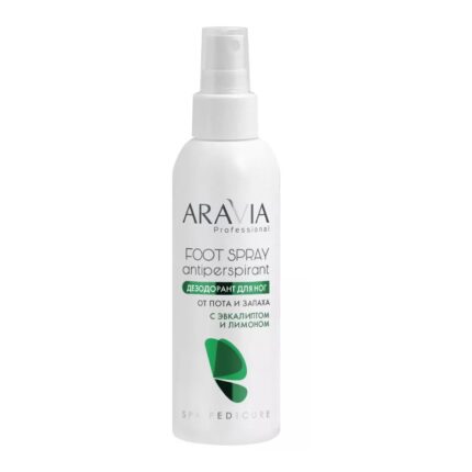 arav4077, ARAVIA Дезодорант для ног с эвкалиптом и лимоном FOOT SPRAY Antiperspirant, 150 мл, Aravia