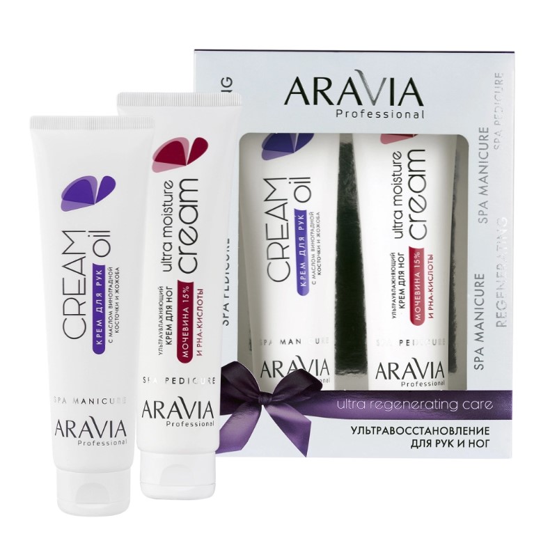 arav4083-800x800-1.jpg arav4083, ARAVIA Набор кремов Ультравосстановление для рук и ног Ultra Regenerating Care, упак, Aravia
