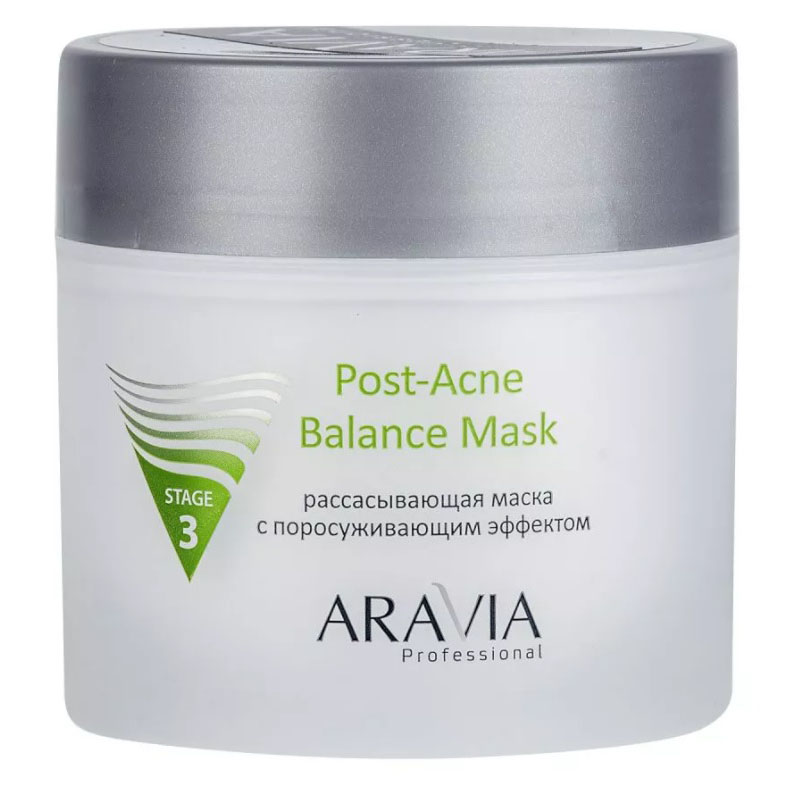 arav6019-800x800-1.jpg Рассасывающая маска для лица с поросуживающим эффектом, для жирной и проблемной кожи, Post-Acne Balance Mask, 300 мл ARAVIA