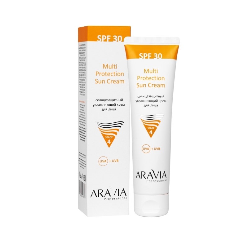 arav6341-800x800-1.jpg Cолнцезащитный увлажняющий крем для лица Multi Protection Sun Cream SPF 30, 100 мл ARAVIA