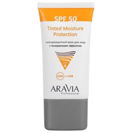 Tinted Moisture Protection SPF50 Солнцезащитный крем для лица с тонирующим эффектом 50 мл ARAVIA 6343
