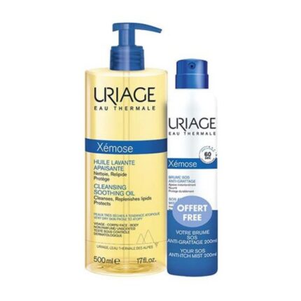 URIAGE Xemose Набор Очищающее успокаивающее масло 500 мл + Дымка-Спрей 200 мл