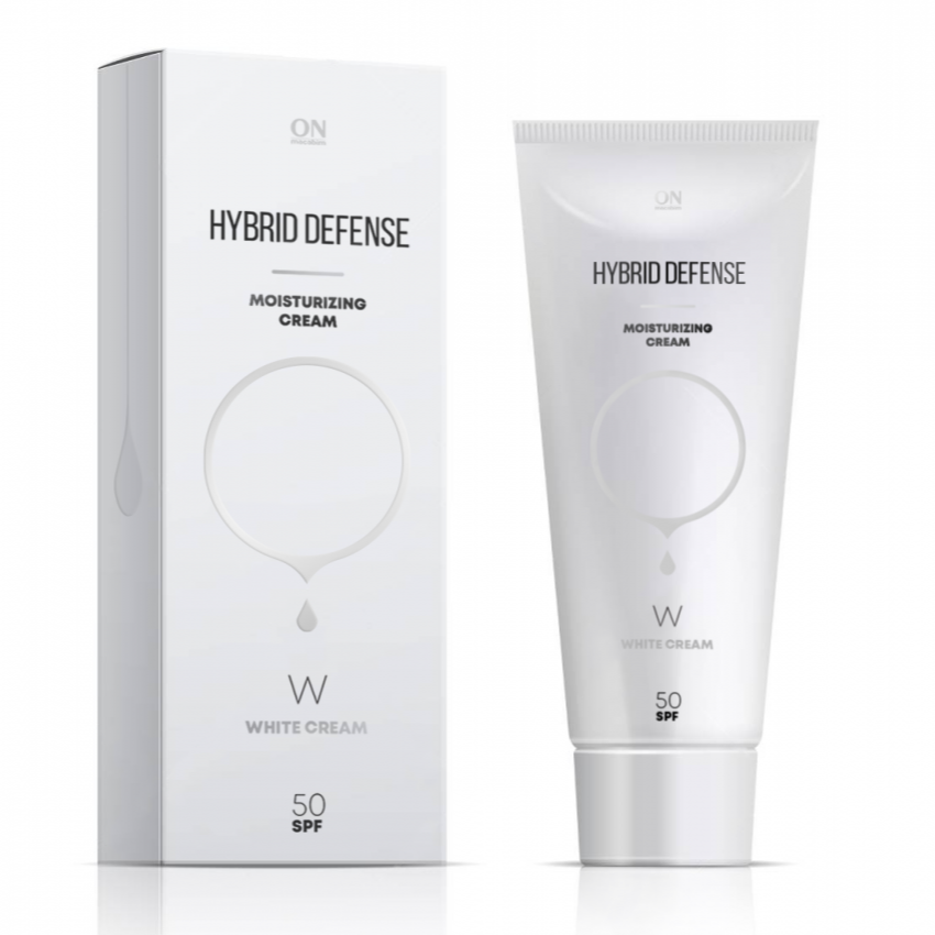 d71637a81e266f4b9d2590d697e1967c.png Onmacabim Hybrid Defense Moisturizing Cream Make Up White SPF-50 Солнцезащитный гибрид-крем без тона 80 мл