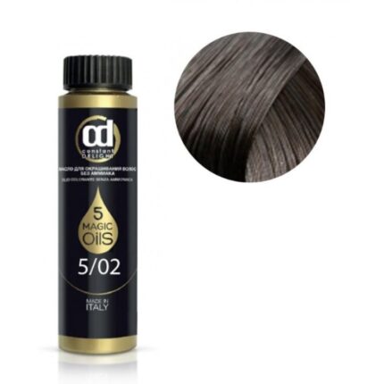Масло для окрашивания волос 5.02 каштановый натуральный пепельный 50 мл CONSTANT DELIGHT