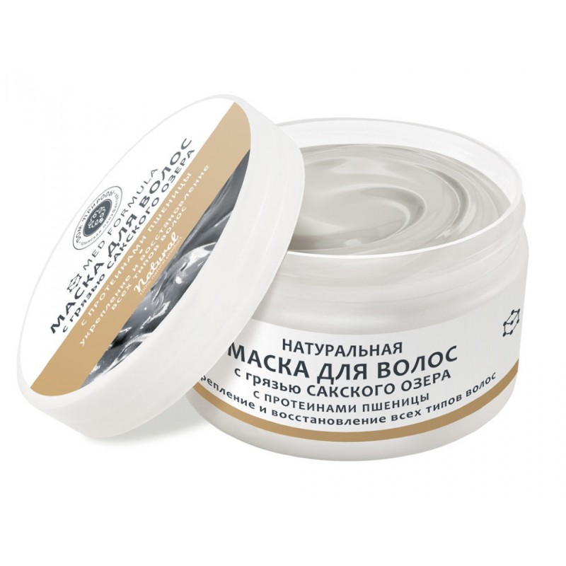 data-public-shop-products-86-07-786-images-1107-1107-970-800x800-1.jpeg Натуральная маска для волос с протеинами пшеницы укрепление и восстановление для всех типов волос грязью Сакского озера, 250 г