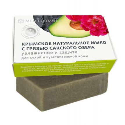 Крымское натуральное мыло на основе грязи Сакского озера УВЛАЖНЕНИЕ И ЗАЩИТА, 100 г
