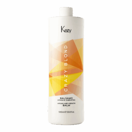 Crazy Blond Argan and Keratin Balm Бальзам деликатный для поврежденных волос 1000 мл KEZY