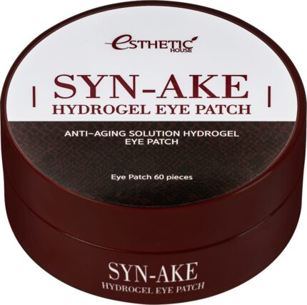 Esthetic House Syn-ake Hydrogel Eyepatch Гидрогелевые патчи для глаз Змеиный пептид 60 шт
