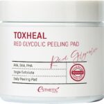 esh012234, Пилинг-подушечки МИНДАЛЬНЫЕ Toxheal Red Glyucolic Peeling Pad, 100 мл (100 шт), ESTHETIC HOUSE