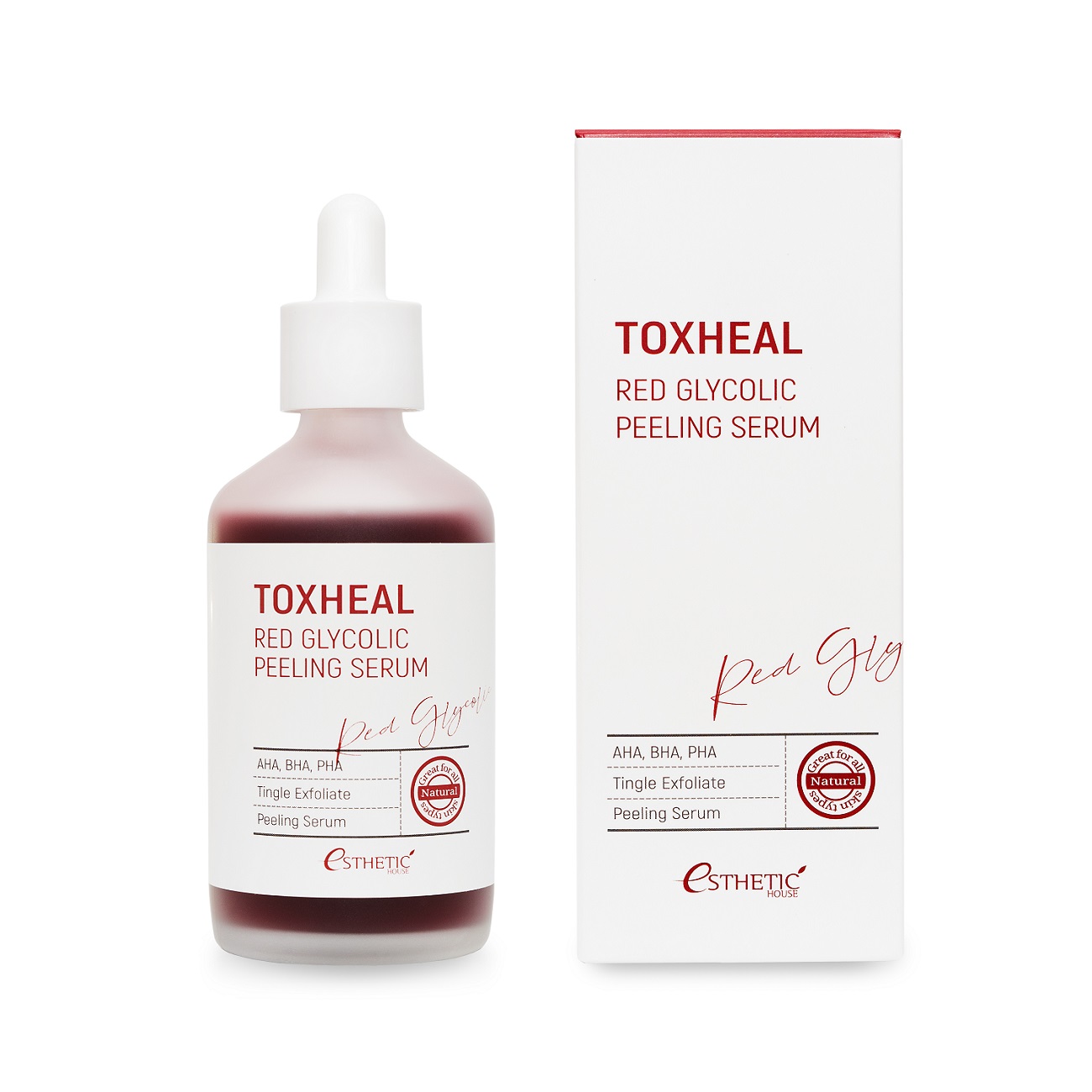 eh99989417815-1.jpg esh012173, Пилинг-сыворотка ГЛИКОЛЕВАЯ Toxheal Red Glyucolic Peeling Serum, 100 мл, ESTHETIC HOUSE