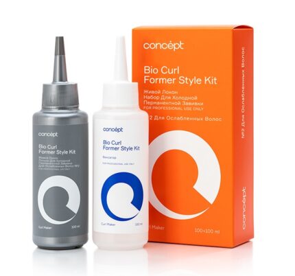 Набор для холодной перманентной завивки для ослабленных волос №2 Живой локон Bio Curl 100 мл+100 мл CONCEPT