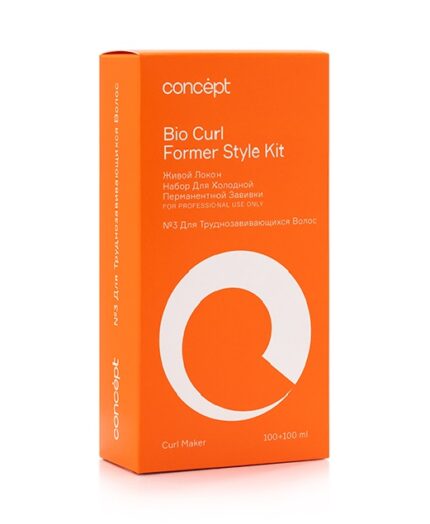 Набор для холодной перманентной завивки для труднозавиваемых волос №3 Живой локон Bio Curl 100 мл+100 мл CONCEPT