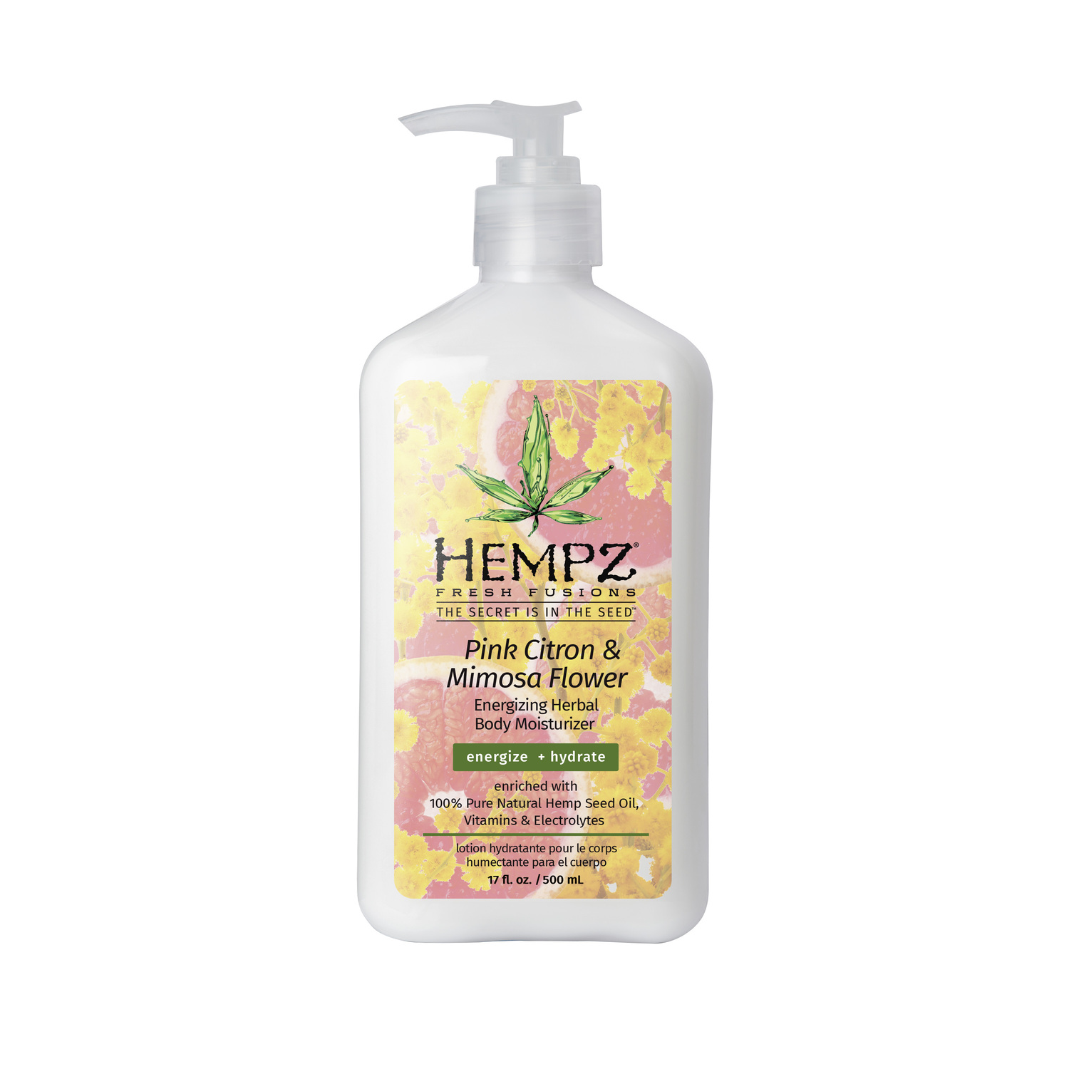 eh99989423493-1.jpeg Увлажняющее молочко для тела Pink Citron & Mimosa Flower Body Moisturizer, 500 мл HEMPZ