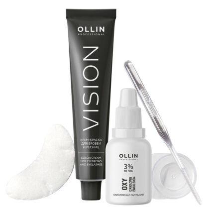 Vision Набор для окрашивания бровей и ресниц Темный графит OLLIN 772550