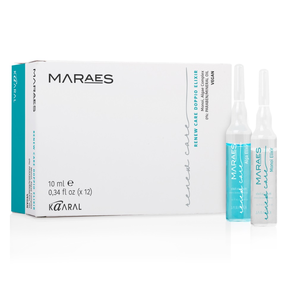 eh99989431545-01.jpg KP_1408, RENEW CARE DOPPIO ELIXIR Эмульсия «Восстанавливающий эликсир» для повреждённых и тусклых волос 12*10мл, KAARAL