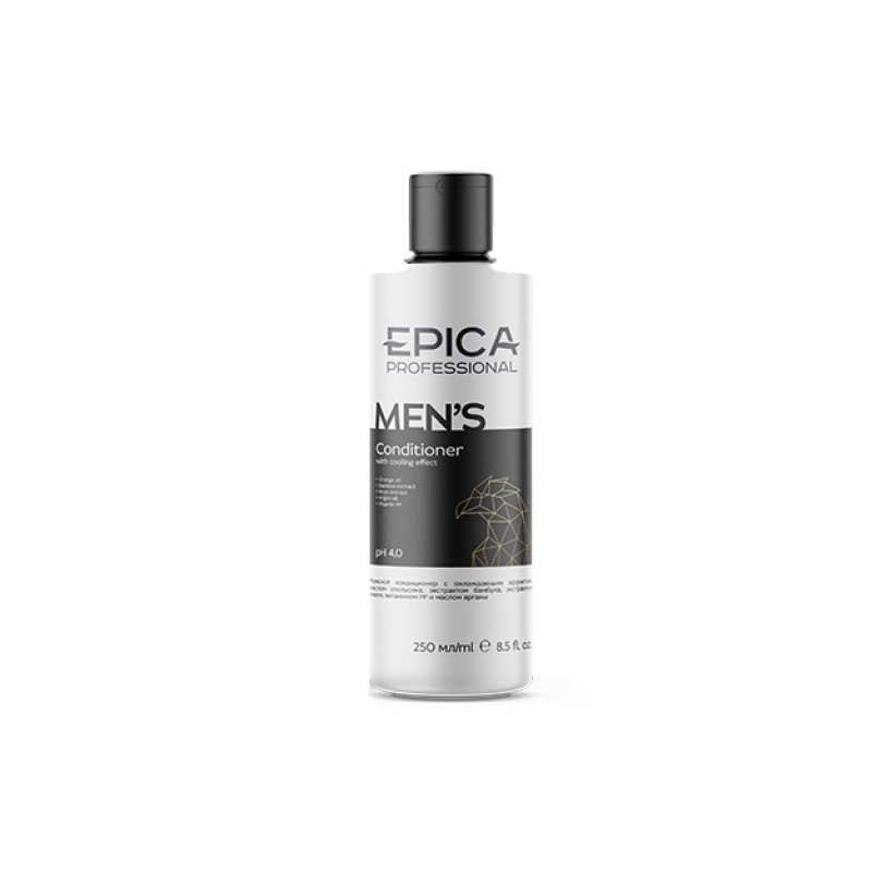 epi91357-800x800-1.jpg EPICA MEN'S, Мужской кондиционер с охлаждающим эффектом, маслом апельсина и экстрактом бамбука, 250 мл