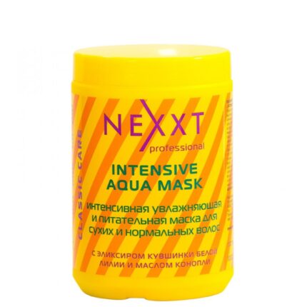 Nexxt Intensive Aqua Mask / Интенсивная увлажняющая питательная маска для сухих и нормальных волос, 1000 мл