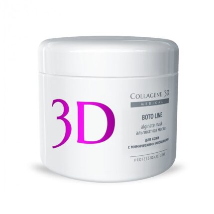 Альгинатная маска для лица и тела BOTO LINE с аргирелином, 200 гр,, COLLAGENE 3D Medical