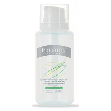 Крем массажный для лица и шеи Суперскольжение с гиалуроновой кислотой 200 мл PREMIUM