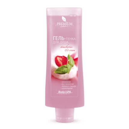 Гель-пенка для душа Strawberry and Cream 200 мл PREMIUM