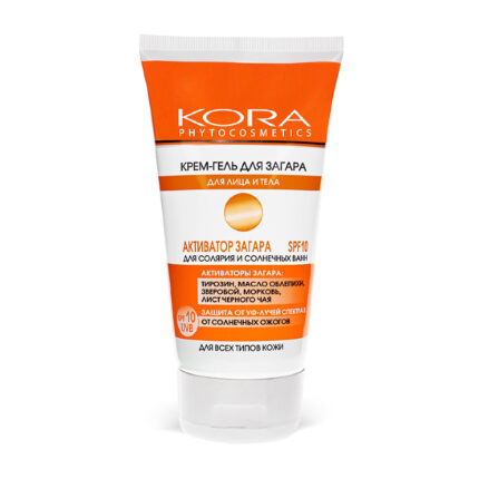 Крем-гель для загара для лица и тела Активатор загара SPF10 150 мл KORA 45383