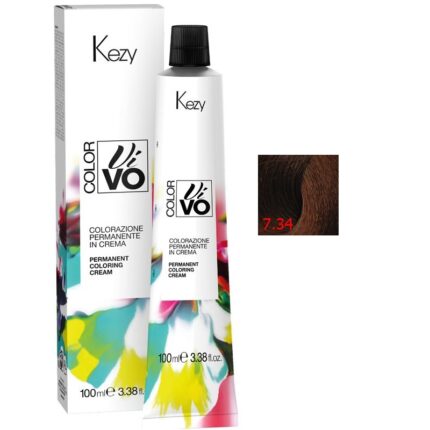Color Vivo 7.34 Перманентная крем-краска для волос 100 мл KEZY 94734