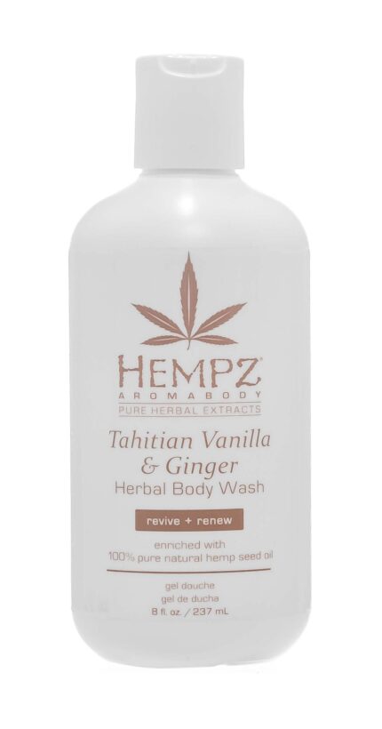 Гель для душа Таити с экстрактом имбиря и ванили Tahitian Vanilla & Ginger Moisturizer Body Wash, 237 мл HEMPZ
